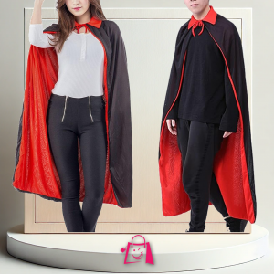 Capa Reversible Roja y Negra para Disfraces