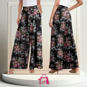 Pantalones Wide Leg SHEIN con Lazo y Bolsillos, Talla S