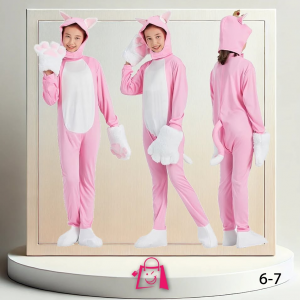 Disfraz de Gatita Rosa para Niñas (6-7 años)