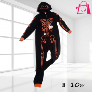 Pijama de Esqueleto Neón para Niños (8-10 años)