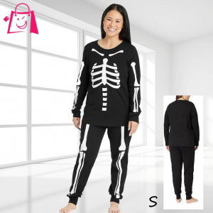 Pijama de Esqueleto para Mujer (Talla S)