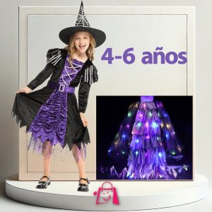 Disfraz de Bruja Luminosa para Niña (4-6 años)