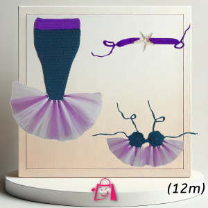 Conjunto de Sirena Tejido para Bebé (Talla 12m)