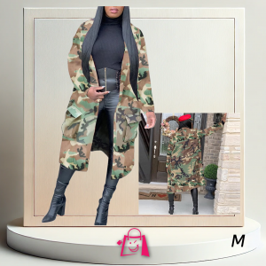 Chaqueta Larga de Camuflaje para Mujer (Talla M)