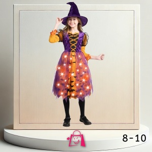 Disfraz de Brujita con Luces LED para Niña (Talla 8-10)