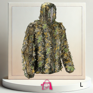 Chaqueta de Camuflaje Ghillie 3D para Caza y Táctica (Talla L) Chaqueta de Camuflaje Ghillie Hojas