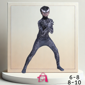 Disfraz de Venom para Niños con Máscara (Tallas 6-8 / 8-10) Disfraz de Venom Infantil con Máscara