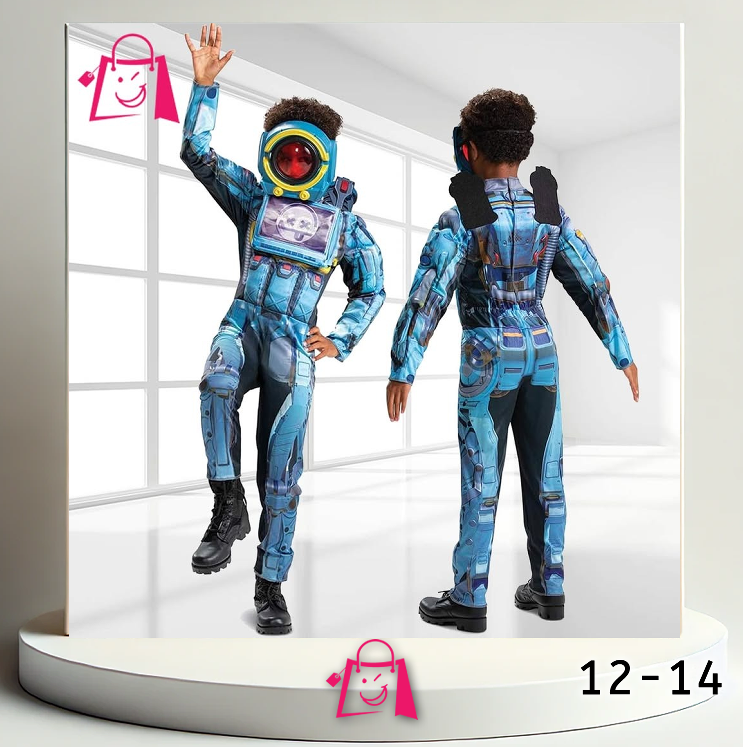 Disfraz Infantil de Astronauta Cibernético / Robot (Talla 12-14) Disfraz de Robot Futurista