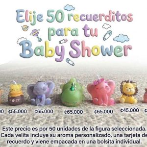 50 Recuerdos para Baby Shower, elige tu figura de vela