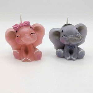 50 Recuerdos para Baby Shower, velas de elefante