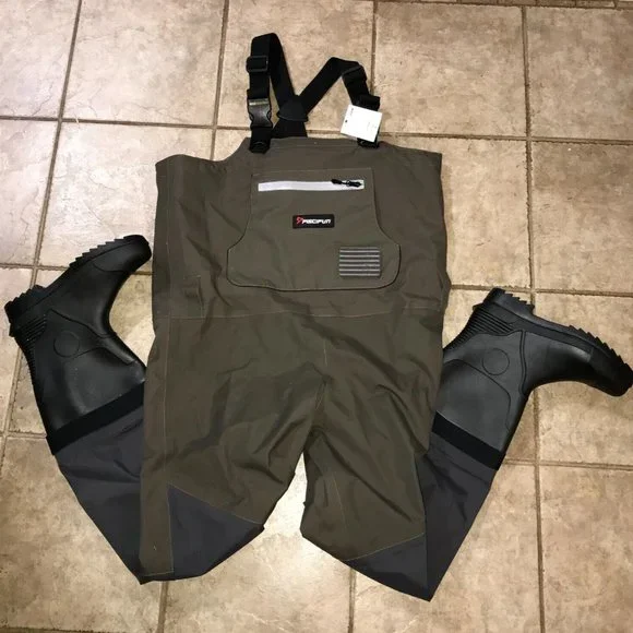 Waders Vadeador con Botas para Pesca y Trabajo (Talla 8 / 25 cm)