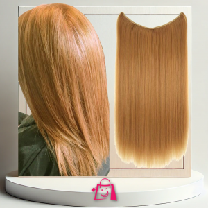 Extensiones de cabello de color rubio miel, resistentes al calor, 22"