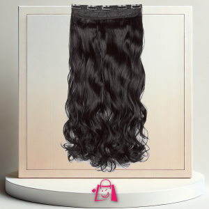 20" Mujer 3/4 Full Head Instant One Piece rizado cuerpo Wave Resistencia al calor Clip sintético