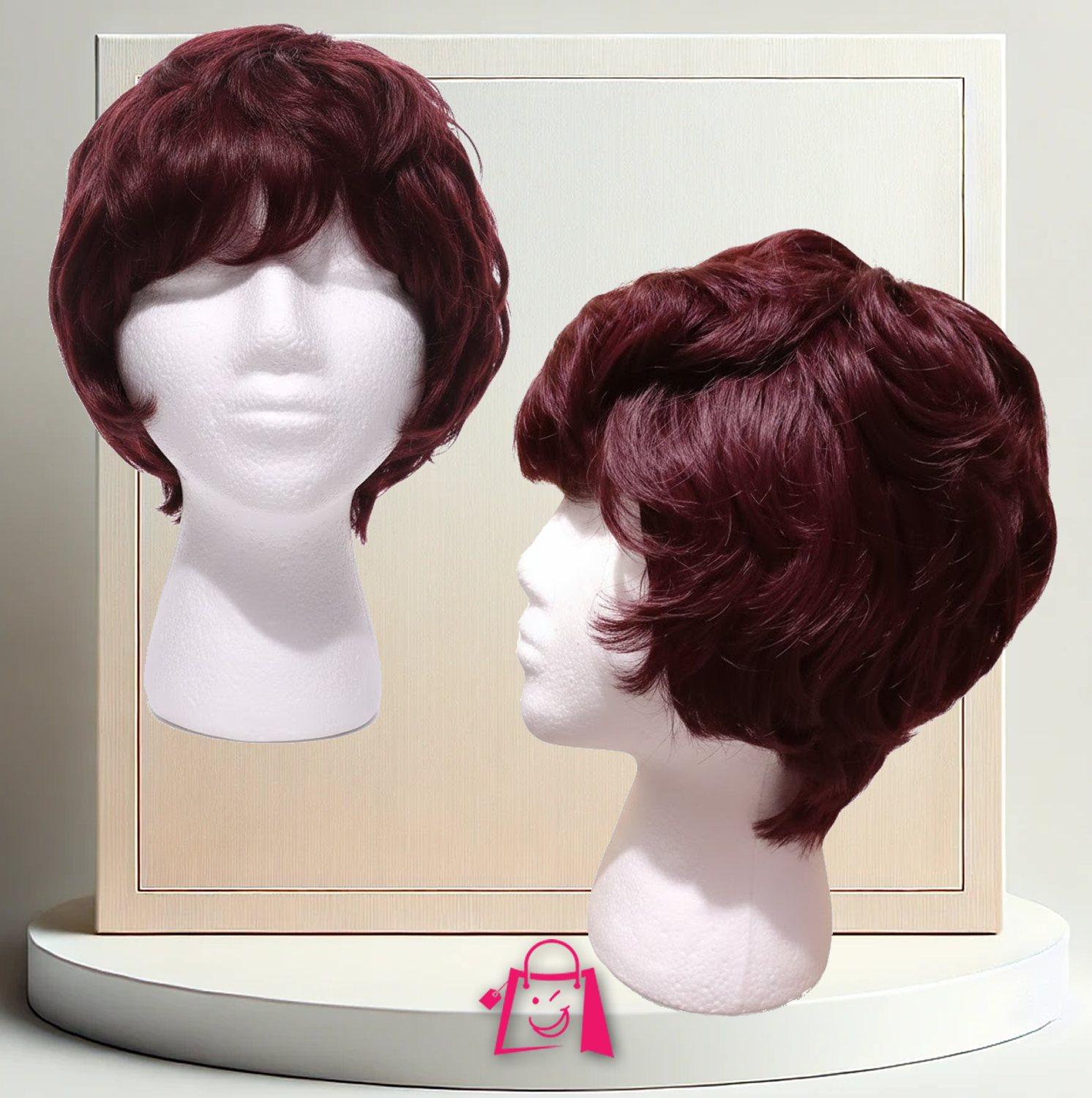 Peluca Pelirroja Corta Premium: ¡Glamour Estilo Pop Años 20!