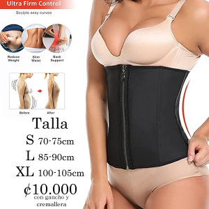 Faja Negra Ultra Firm Control con Cremallera