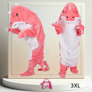 Pijama Dinosaurio Capucha Adulto: Manta, Saco de Dormir y Disfraz 3 en 1