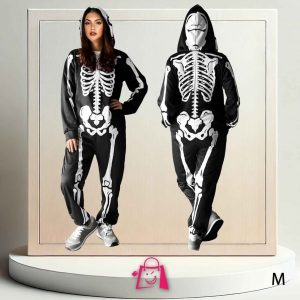 Body/Buzo de Esqueleto • Talla L • Diseño Doble Cara • Cruzado en la Parte Delantera