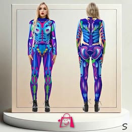 Disfraz de Catrina Neon Talla S