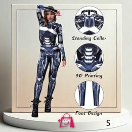 Disfraz Esqueleto Cyborg Talla S