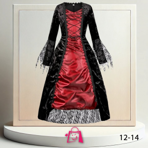 Vestido Disfraz de Vampiresa para Niñas 12-14 años