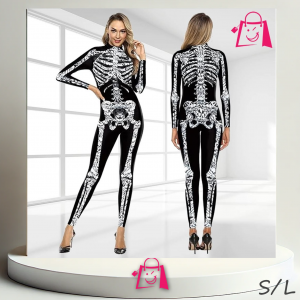 Disfraz Esqueleto Huesos de Cristal Catrina