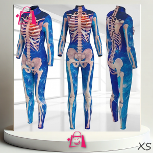 Disfraz Esqueleto Ajustado Talla XS Catrina