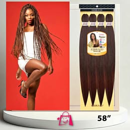4 Rollos Jumbo Pre-Stretched 58" Tono 30 Extensiones Kanekalon Spetra Fiber 58 Pulgadas