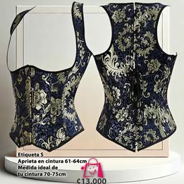 Cinturilla Azul Oscuro Y Dorado: Vintage, Moldeadora Y Súper Sexy (¡Precio Único!).