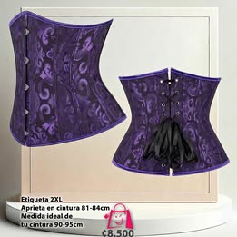 Cinturilla Morada Vintage: Realza Busto Y Moldea Cintura (¡Un Estilo Que Combina!).