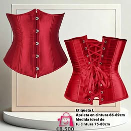 Cinturilla Roja De Satén: Realza Busto Y Moldea Cintura (¡Combina Con Todo!).