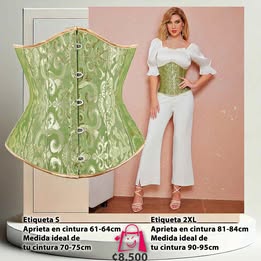 Cinturilla Verde Vintage: Realza Busto Y Moldea Cintura (¡Combina Con Todo!).