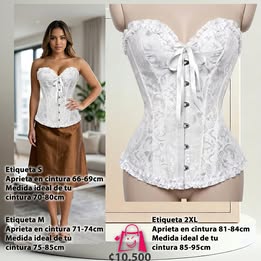 Corsé Blanco, Hermoso, Nuevo, Medidas Exactas En La Imagen