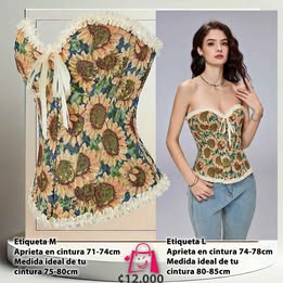 Corsé Exclusivo De Diseño Único Y Elegante De Girasoles