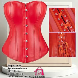 Corsé Rojo De Cuerina Talla Grande: ¡Impactante Y Seductor A Un Precio Excelente!