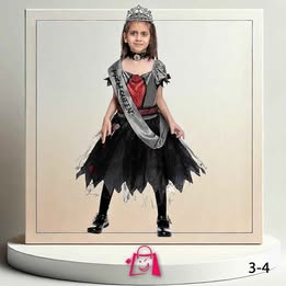 Disfraz De Prom Queen Gótica Para Niña (3-4 Años)