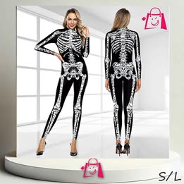Disfraz Esqueleto Huesos De Cristal S Y L Catrina