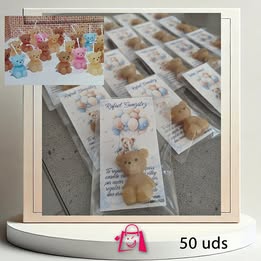 Pack De 50 Velitas De Osito Para Baby Shower