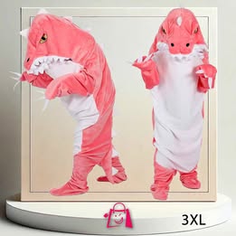 Pijama Xl Dinosaurio Capucha Adulto: Manta, Saco De Dormir Y Disfraz 3 En 1.