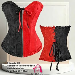 Precioso Corsé Rojo Y Negro: Pasión Y Estilo A Un Precio Increíble.