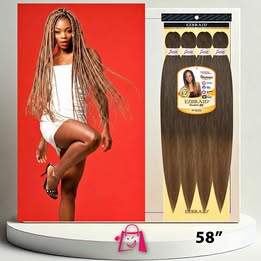 Set De 4 Paquetes De Kanekalon Spetra Fiber 58" Tono T27/30 Extensiones Kanekalon Spetra Fiber