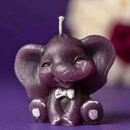 Set De 50 Velitas De Elefantito Morado Para Baby Shower Saprisista Velitas De Elefantito De Saprissa