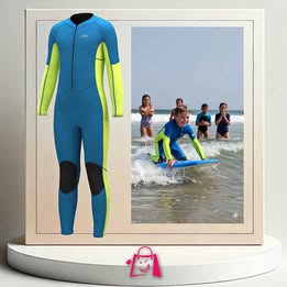 Traje De Neopreno Infantil 2Mm • Talla 7 • Cremallera Delantera • Unisex