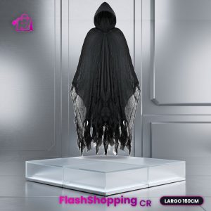 Capa Tenebrosa Dementor de la Muerte Rasgada Doble Capa (160 cm)