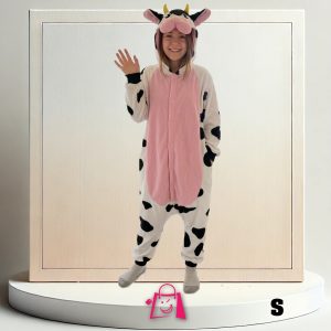 Pijama Mameluco Kigurumi Vaca Talla S Disfraz Enterizo Térmico Fiesta Pijama Halloween Cosplay