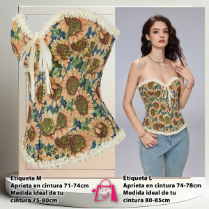 Corsé Exclusivo De Diseño Único Y Elegante De Girasoles