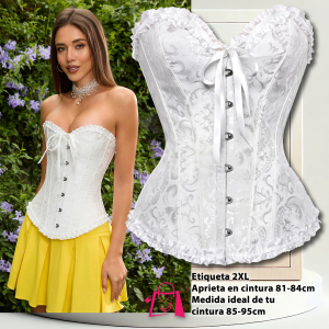 Corsé Blanco, Hermoso, Nuevo, Medidas Exactas En La Imagen
